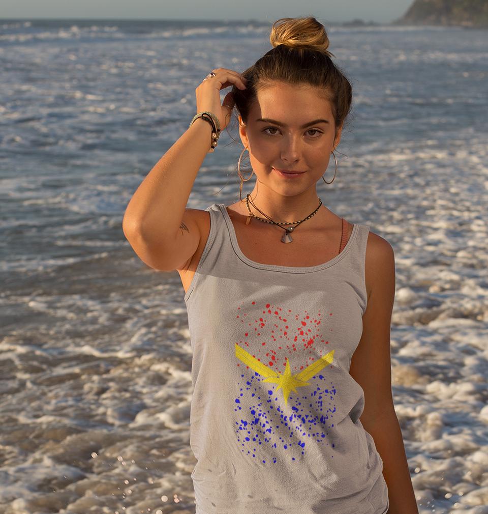 Captain Marvel Women Tank Top-FunkyTeesClub - FunkyTeesClub