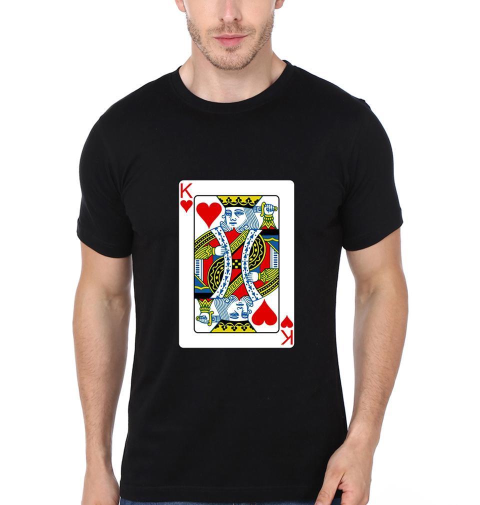 Card King Queen Couple Half Sleeves T-Shirts -FunkyTees - Funky Tees Club