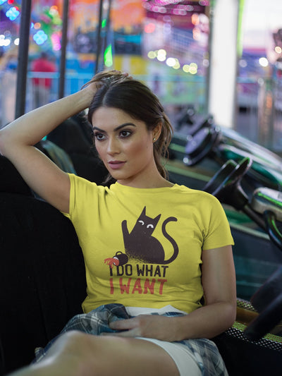 Cat Quotes Women Crop Top- FunkyTeesClub - Funky Tees Club