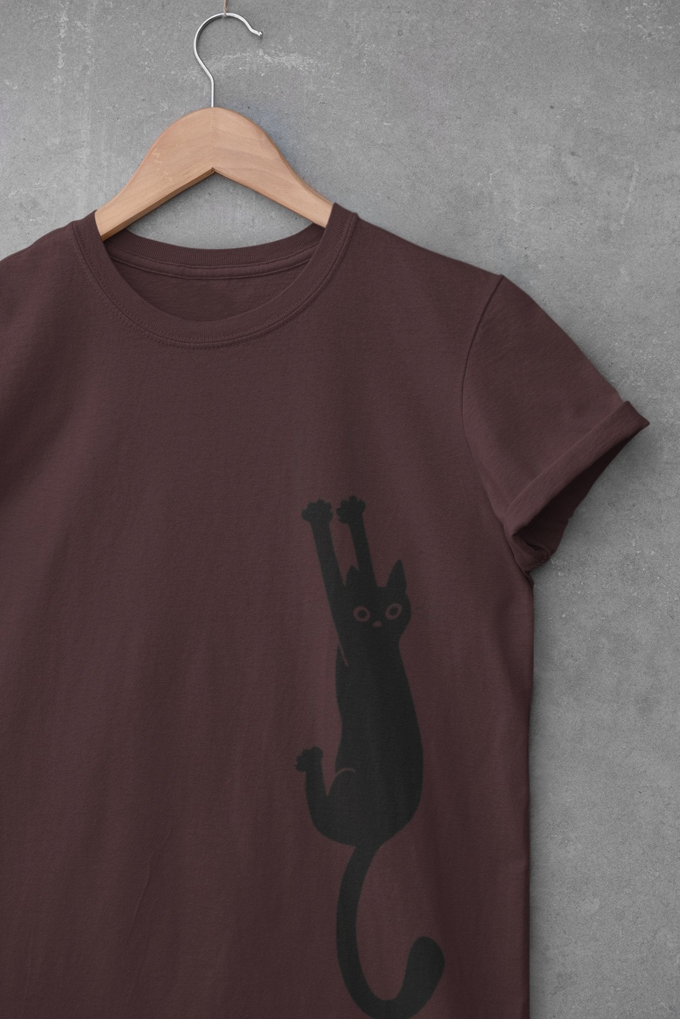 Cat Scratching Mens Half Sleeves T-shirt- FunkyTeesClub - Funky Tees Club