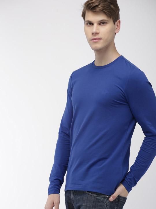 Plain royal blue Full Sleeves T-Shirt-FunkyTeesClub