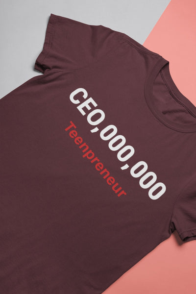 Ceo Teenpreneur Mens Half Sleeves T-shirt- FunkyTeesClub - Funky Tees Club