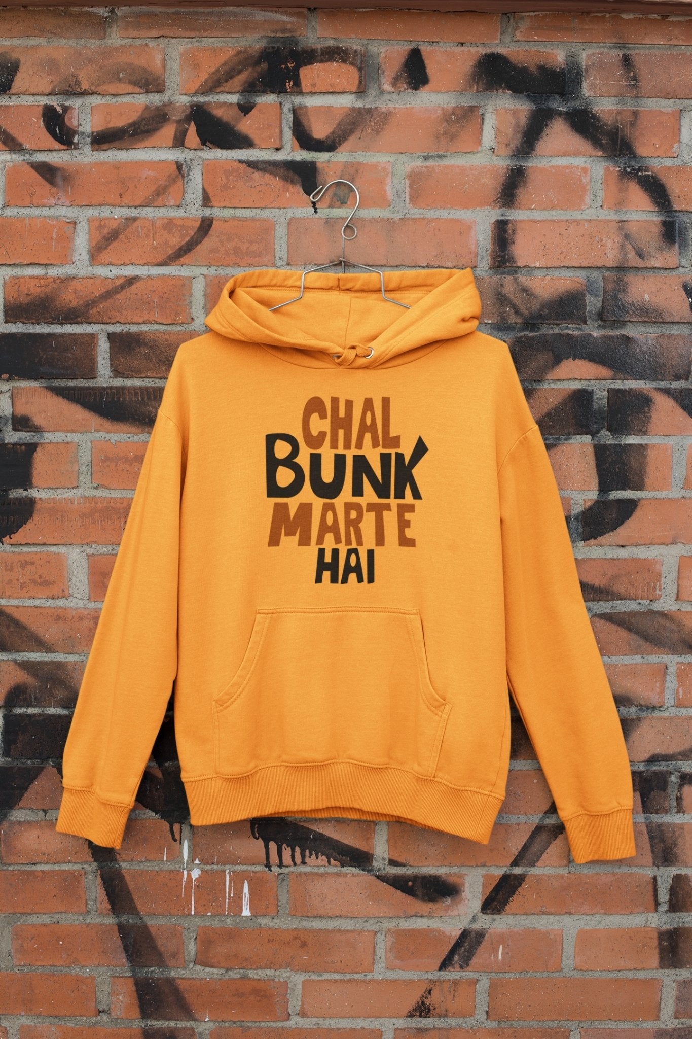 Chal Bunk Marte Hai Typography Men Hoodies-FunkyTeesClub - Funky Tees Club