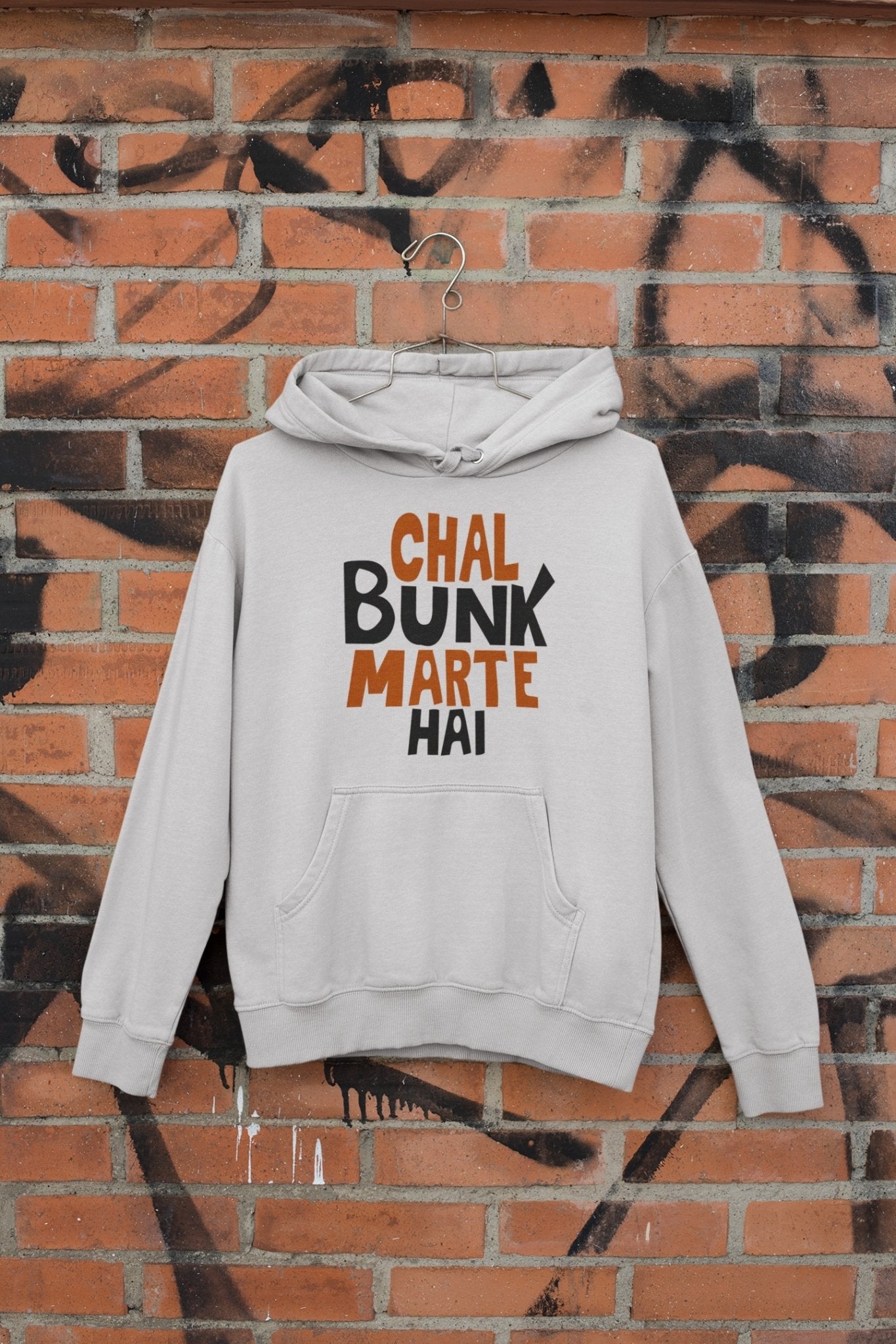 Chal Bunk Marte Hai Typography Men Hoodies-FunkyTeesClub - Funky Tees Club