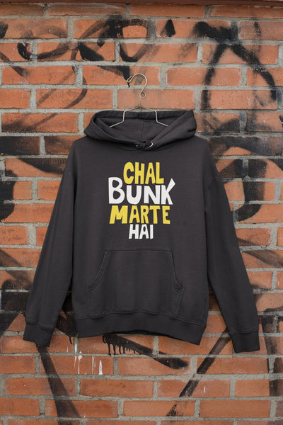 Chal Bunk Marte Hai Typography Men Hoodies-FunkyTeesClub - Funky Tees Club
