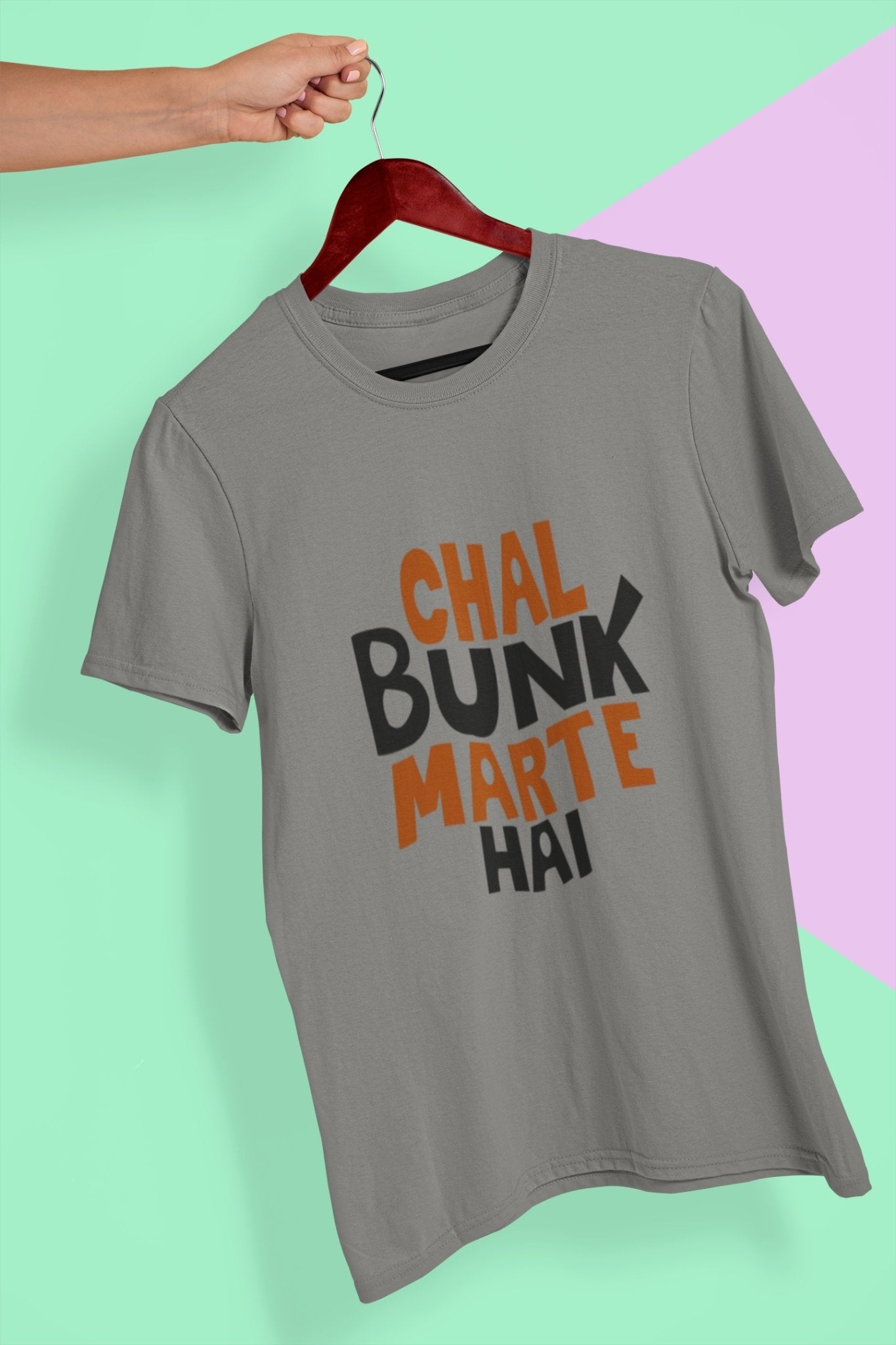 Chal Bunk Marte Hai Typography Women Half Sleeves T-shirt- FunkyTeesClub - Funky Tees Club