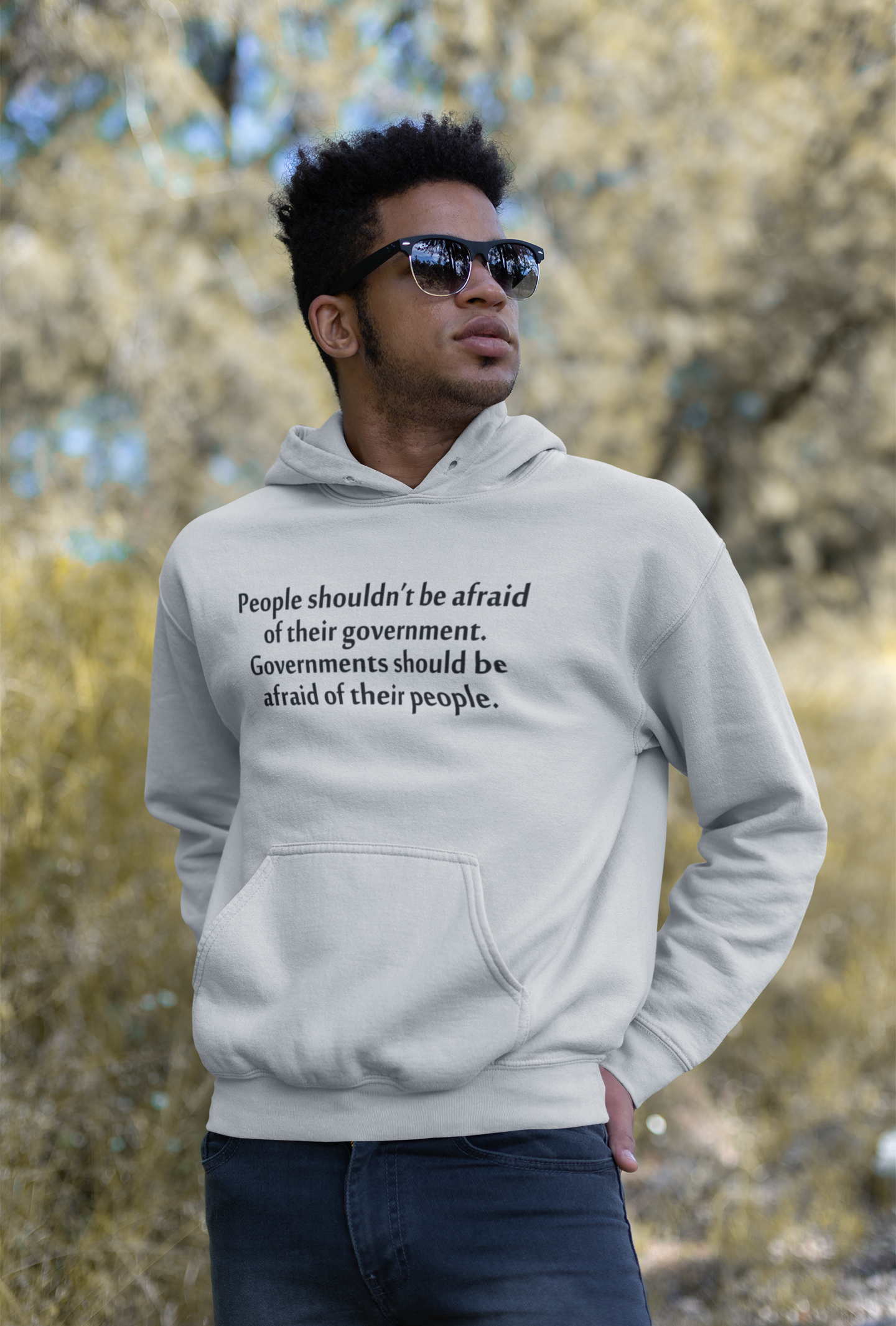 People Shouldnt Be Afraid Of Their Government Should Be Afraid Of Their People Anti Government Men Hoodies-FunkyTeesClub