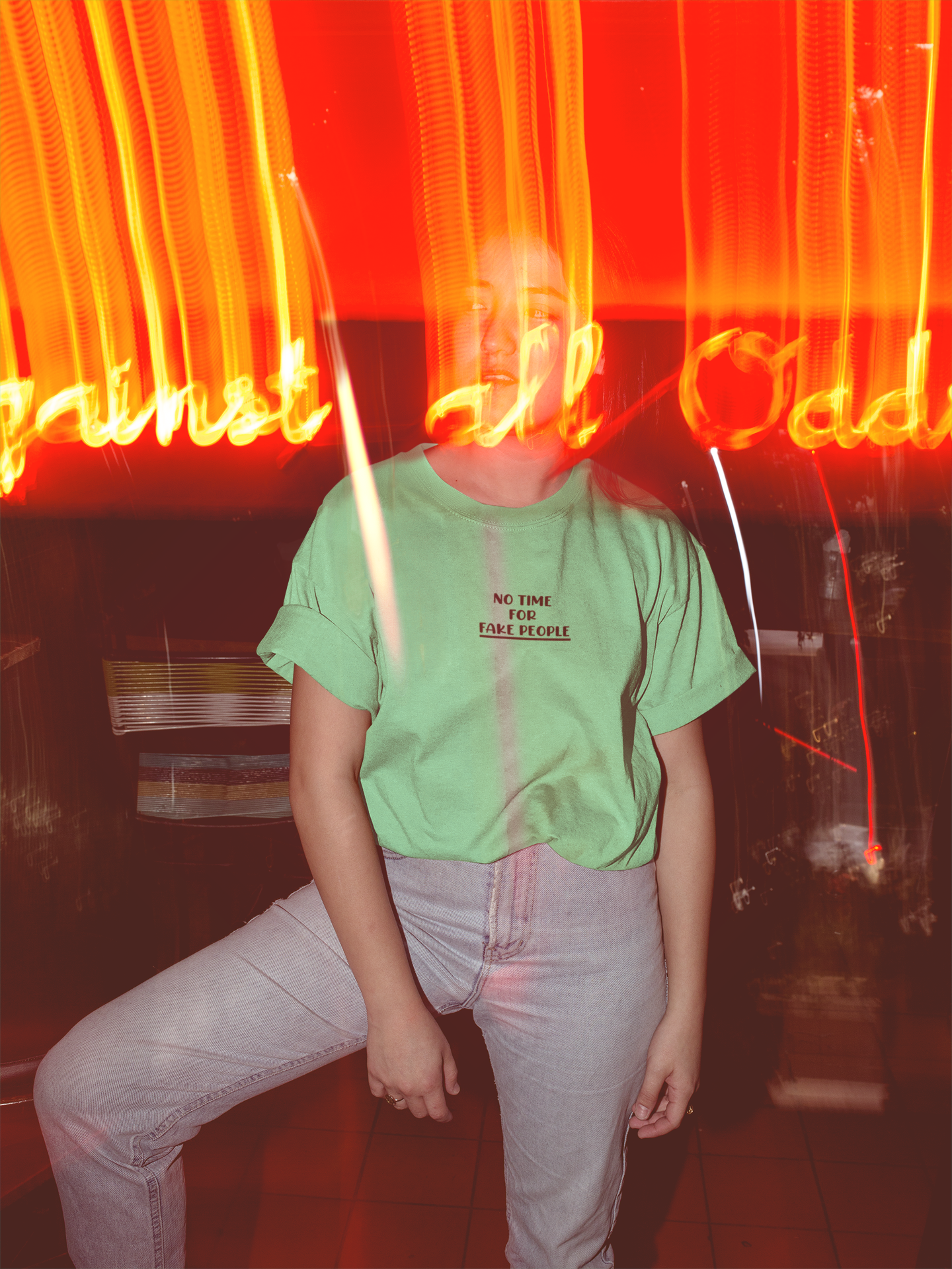 No Time For Fake People Women Half Sleeves T-shirt- FunkyTeesClub