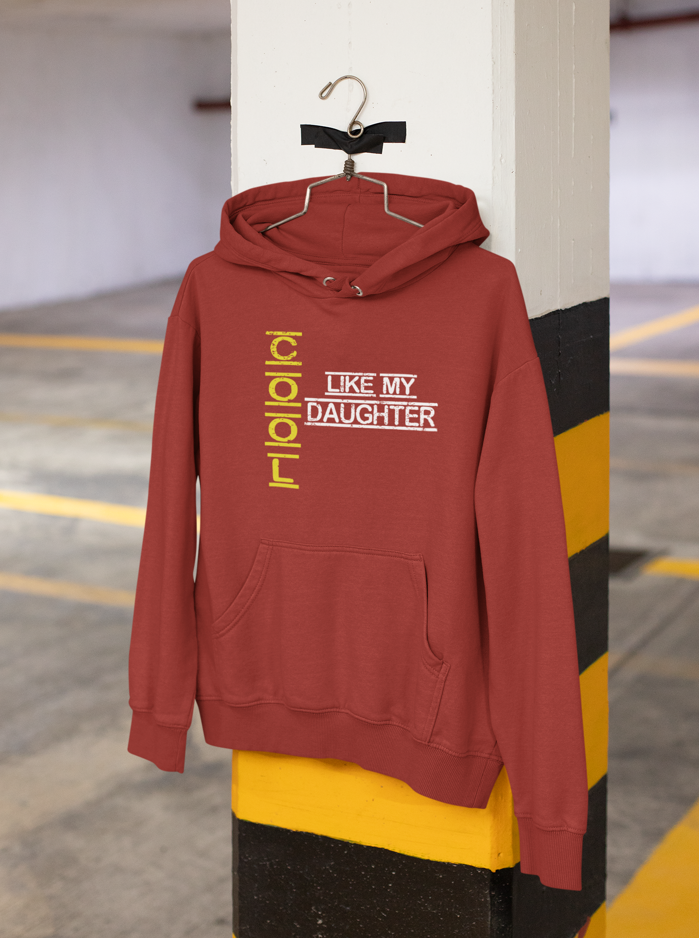 Cool Like My Dad Father and Daughter Red Matching Hoodies- FunkyTeesClub