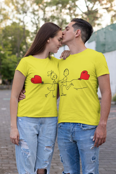 Couple Half Sleeves T-Shirts -FunkyTeesClub - Funky Tees Club