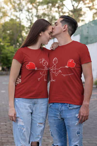Couple Half Sleeves T-Shirts -FunkyTeesClub - Funky Tees Club
