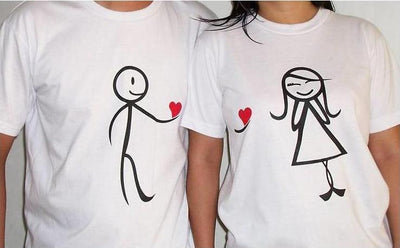 Couple Half Sleeves T-Shirts -FunkyTees