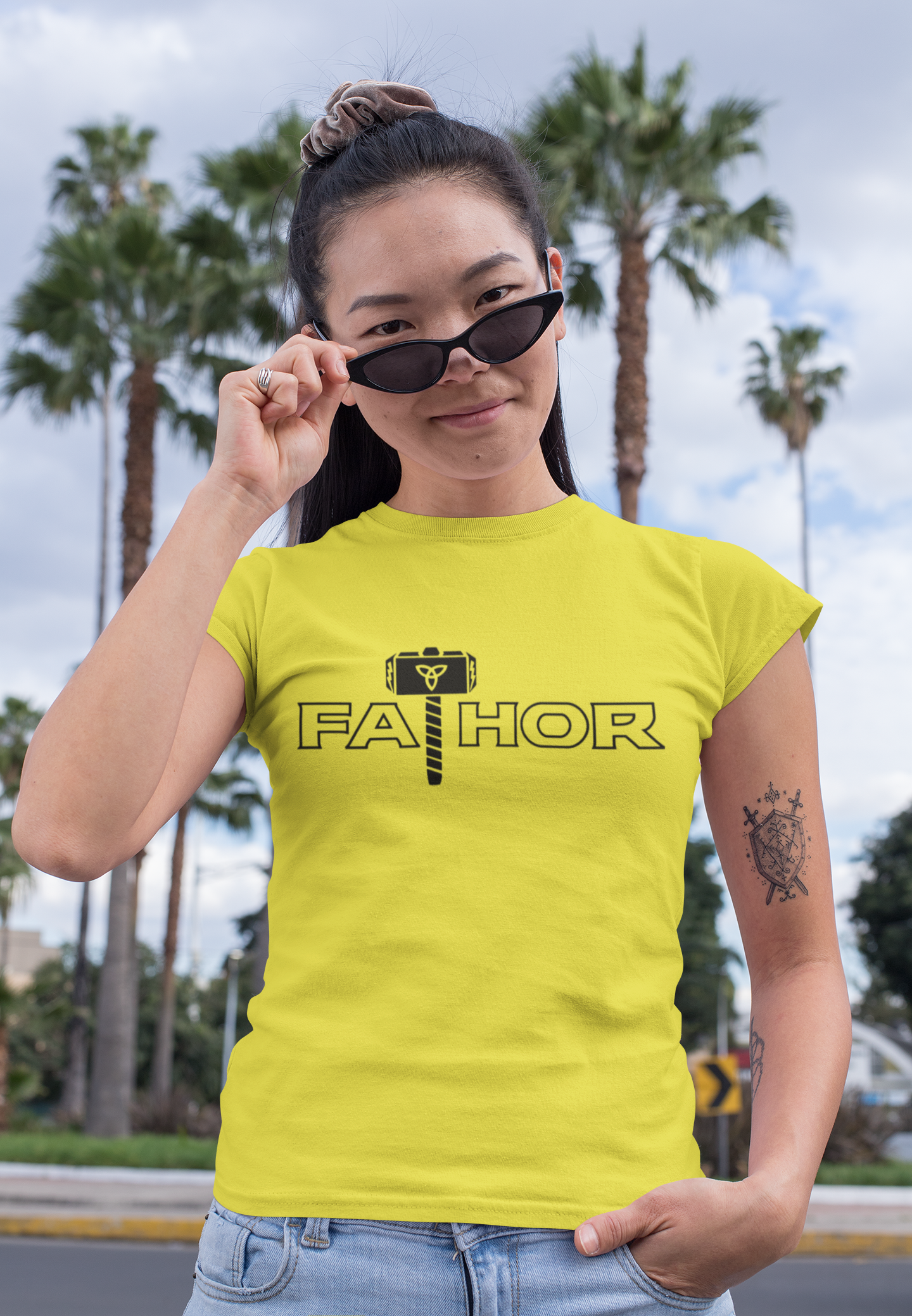Fathor Women Half Sleeves T-shirt- FunkyTeesClub