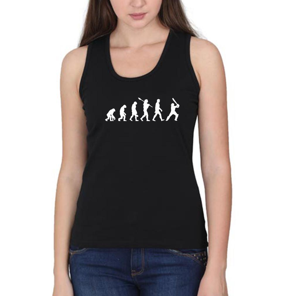 CRICKET Evolution Women Tank Top-FunkyTeesClub - FunkyTeesClub