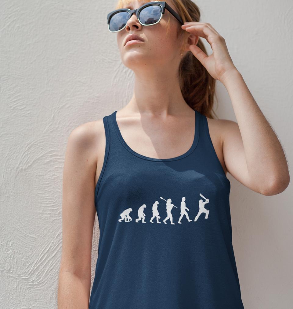 CRICKET Evolution Women Tank Top-FunkyTeesClub - FunkyTeesClub