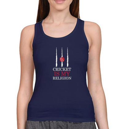 Cricket Is My Religion Women Tank Top-FunkyTeesClub - FunkyTeesClub