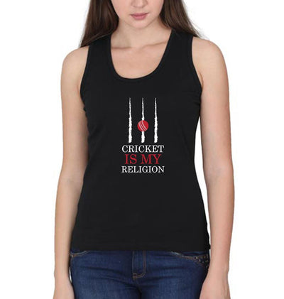 Cricket Is My Religion Women Tank Top-FunkyTeesClub - FunkyTeesClub