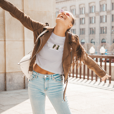High By The Beach Minimals Women Crop Top- FunkyTeesClub