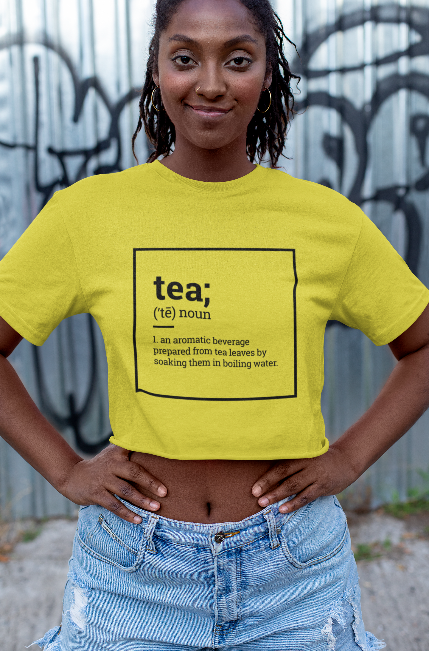 Label pantry tea definition Women Crop Top- FunkyTeesClub