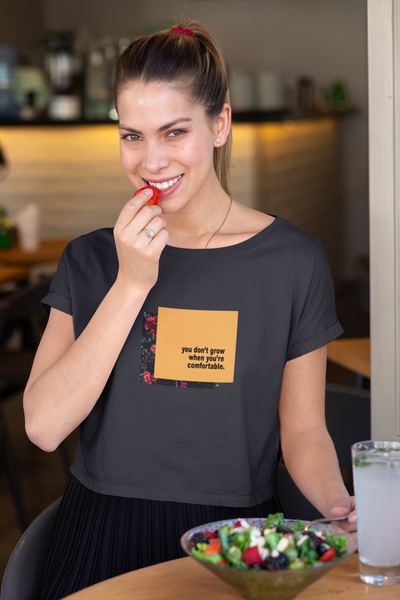 You Dont Grow Minimals Women Crop Top- FunkyTeesClub