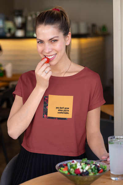You Dont Grow Minimals Women Crop Top- FunkyTeesClub