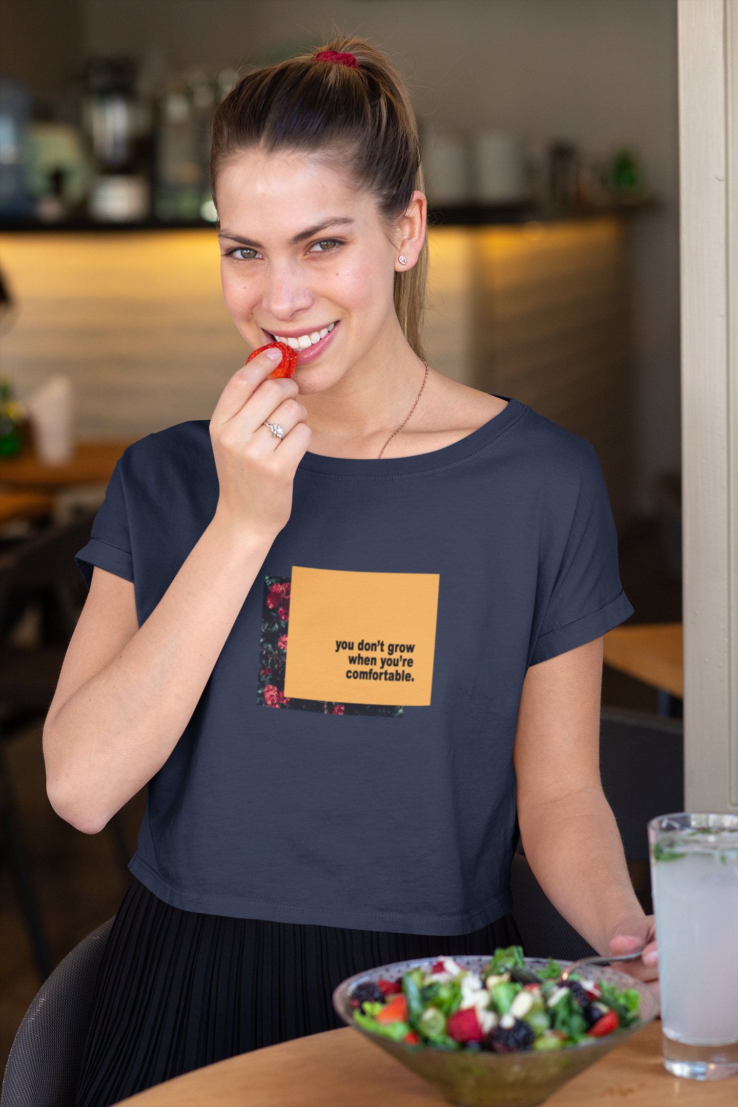You Dont Grow Minimals Women Crop Top- FunkyTeesClub