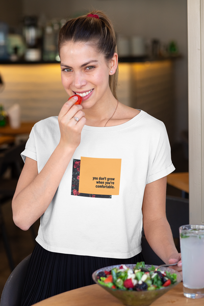 You Dont Grow Minimals Women Crop Top- FunkyTeesClub
