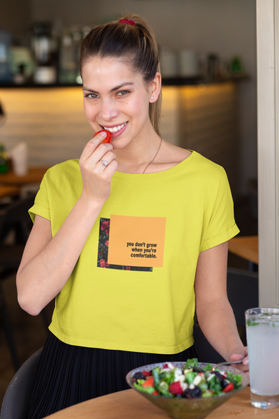 You Dont Grow Minimals Women Crop Top- FunkyTeesClub