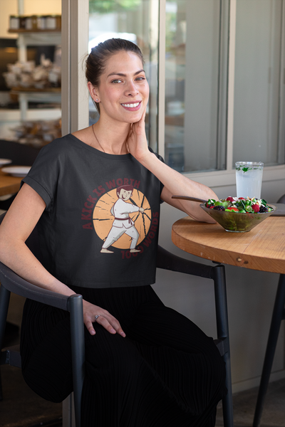 Karate Women Crop Top- FunkyTeesClub