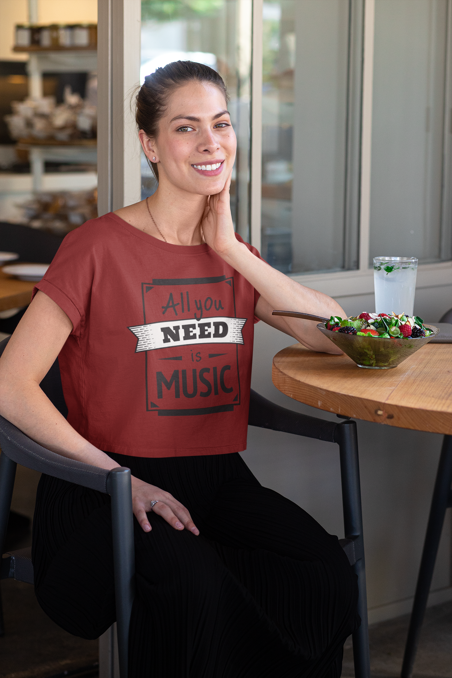 Music Women Crop Top- FunkyTeesClub
