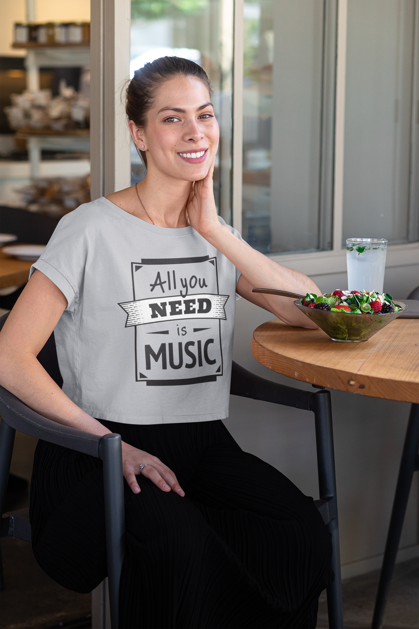 Music Women Crop Top- FunkyTeesClub