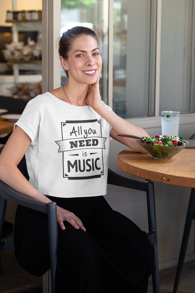Music Women Crop Top- FunkyTeesClub