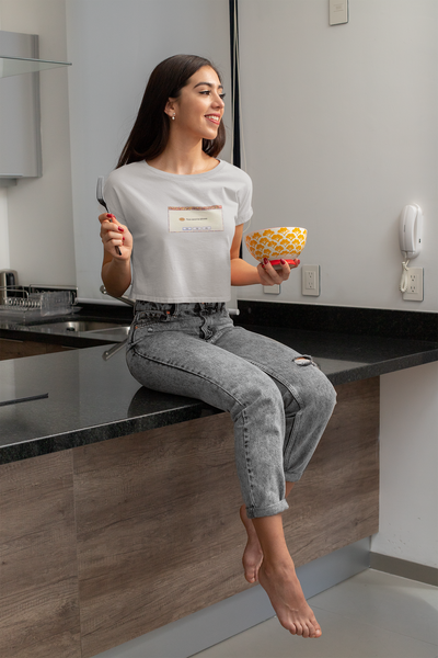 Pizza Canot Be Delivered Minimals Women Crop Top- FunkyTeesClub