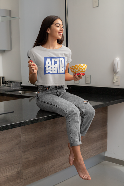 Acid Quotes Women Crop Top- FunkyTeesClub