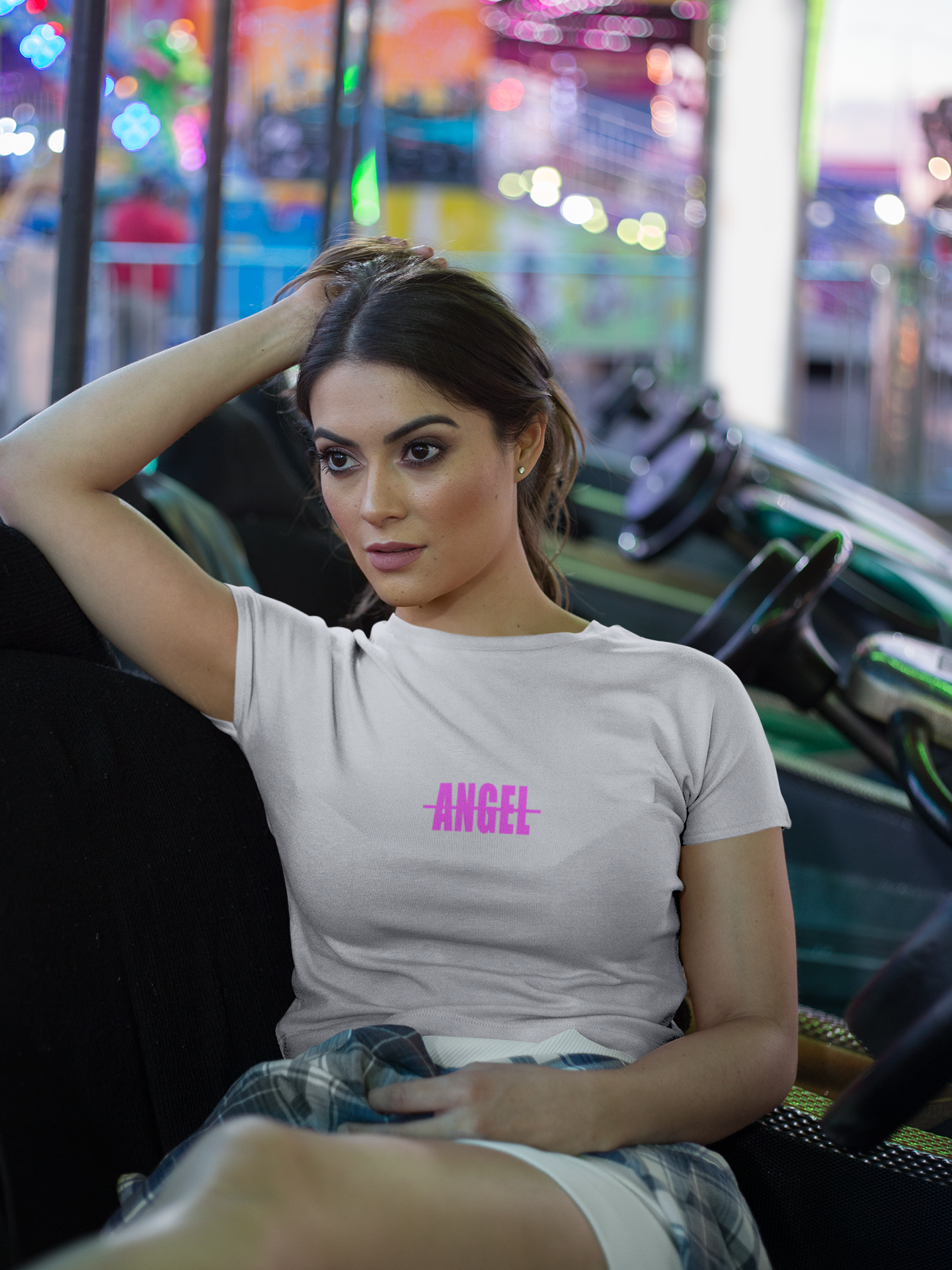 Angel Minimals Women Crop Top- FunkyTeesClub