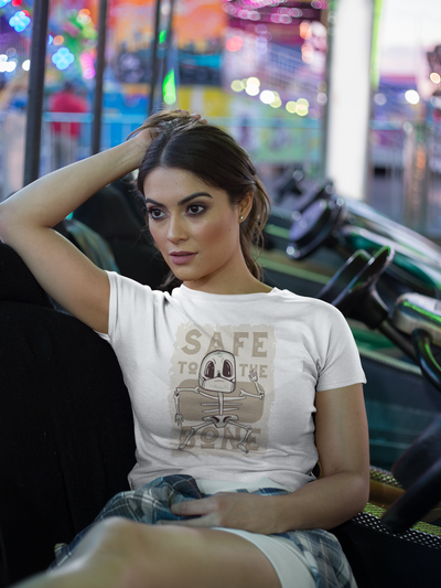 Skeleton Women Crop Top- FunkyTeesClub