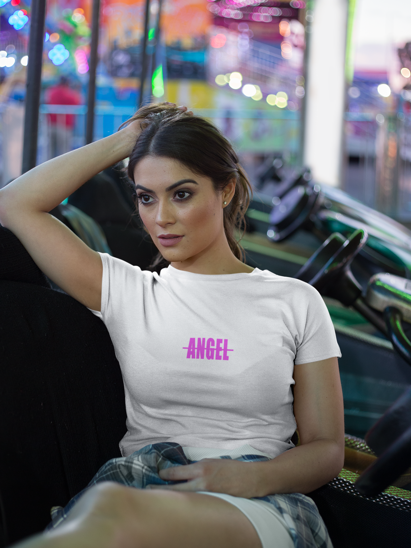 Angel Minimals Women Crop Top- FunkyTeesClub