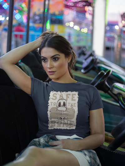 Skeleton Women Crop Top- FunkyTeesClub