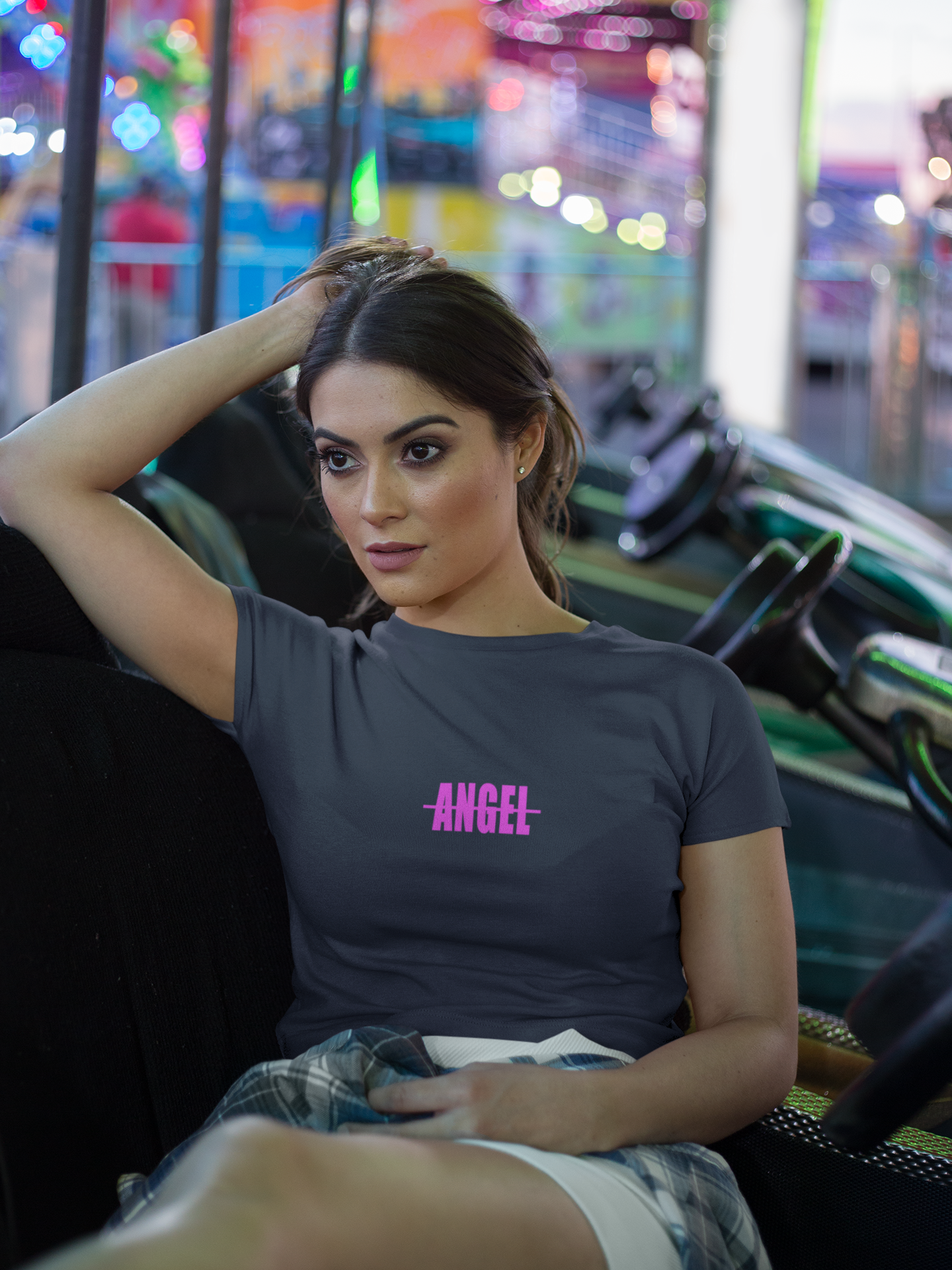 Angel Minimals Women Crop Top- FunkyTeesClub