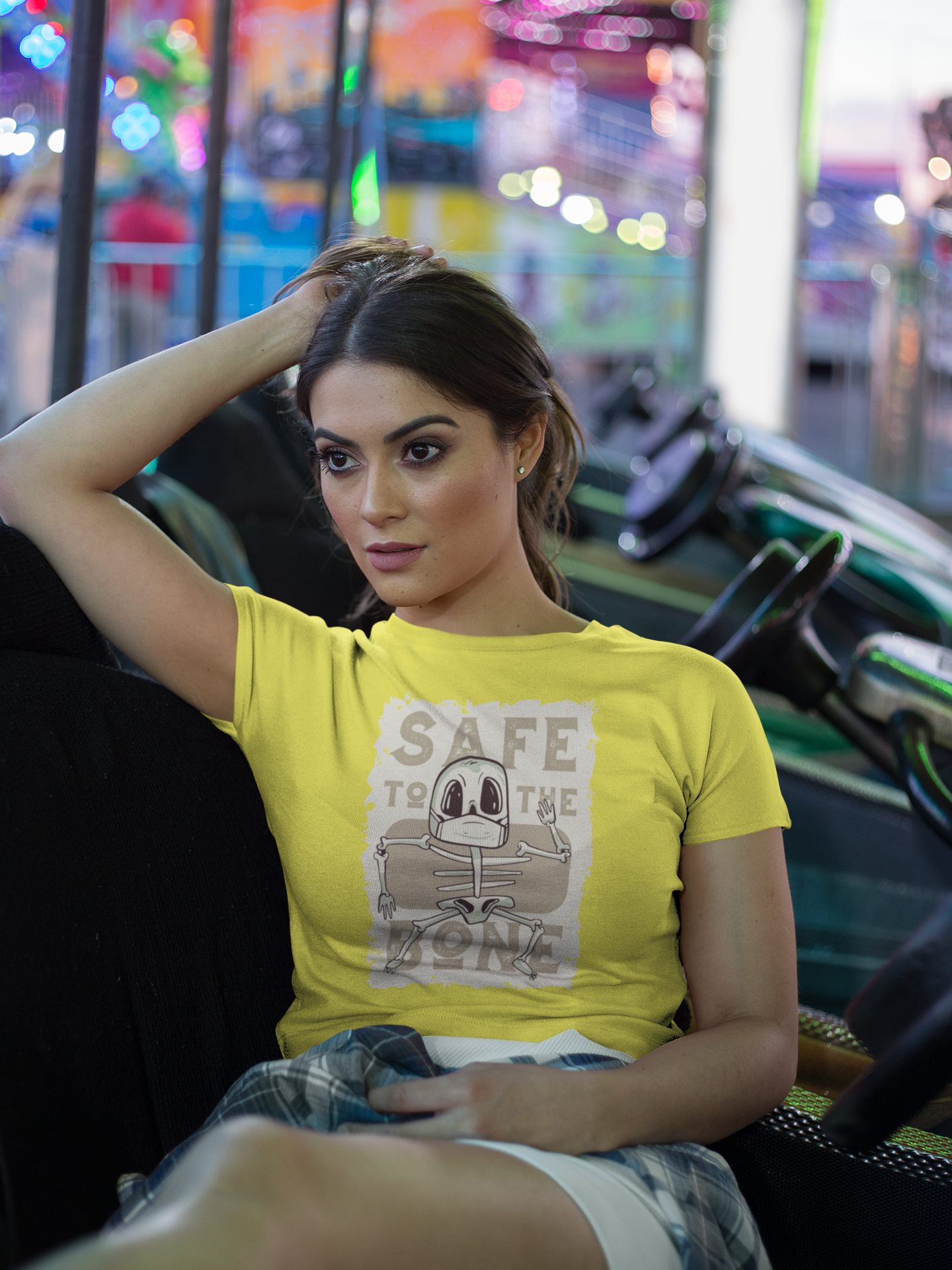 Skeleton Women Crop Top- FunkyTeesClub