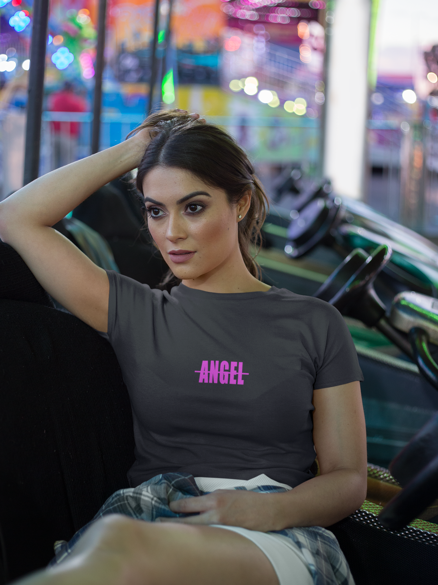 Angel Minimals Women Crop Top- FunkyTeesClub