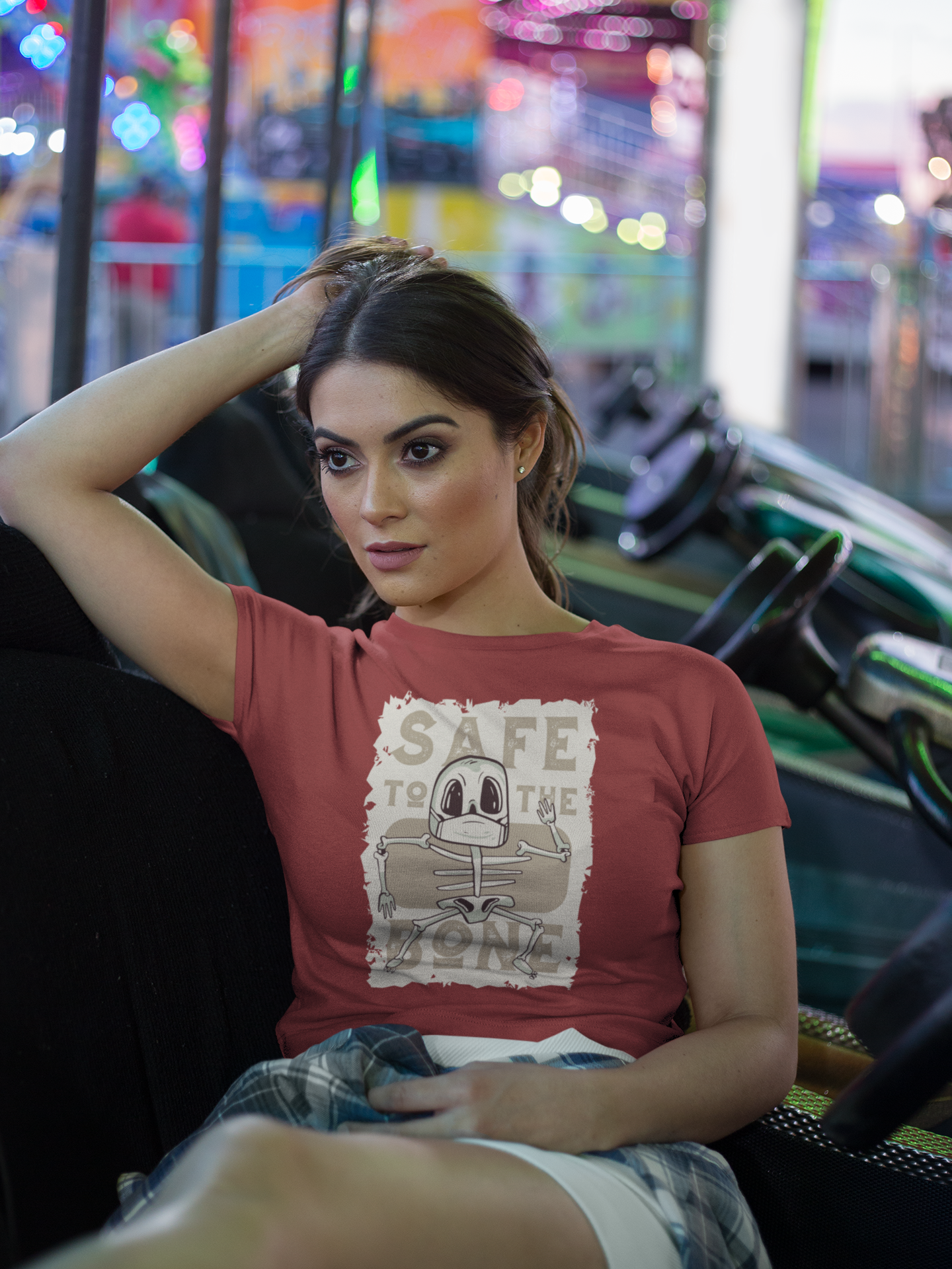 Skeleton Women Crop Top- FunkyTeesClub