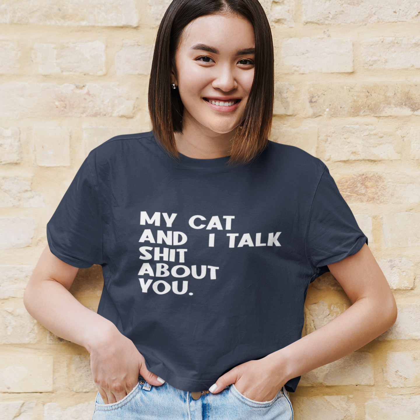 My Cat Quotes Women Crop Top- FunkyTeesClub