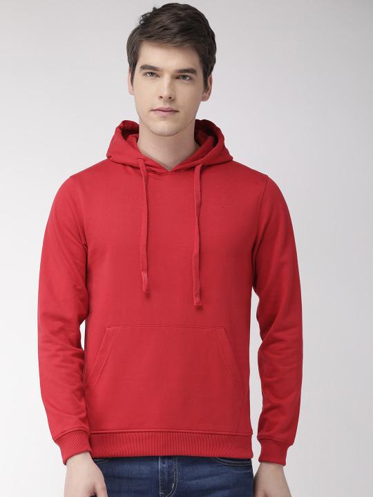 Plain red Hoodie Sweatshirt -FunkyTeesClub