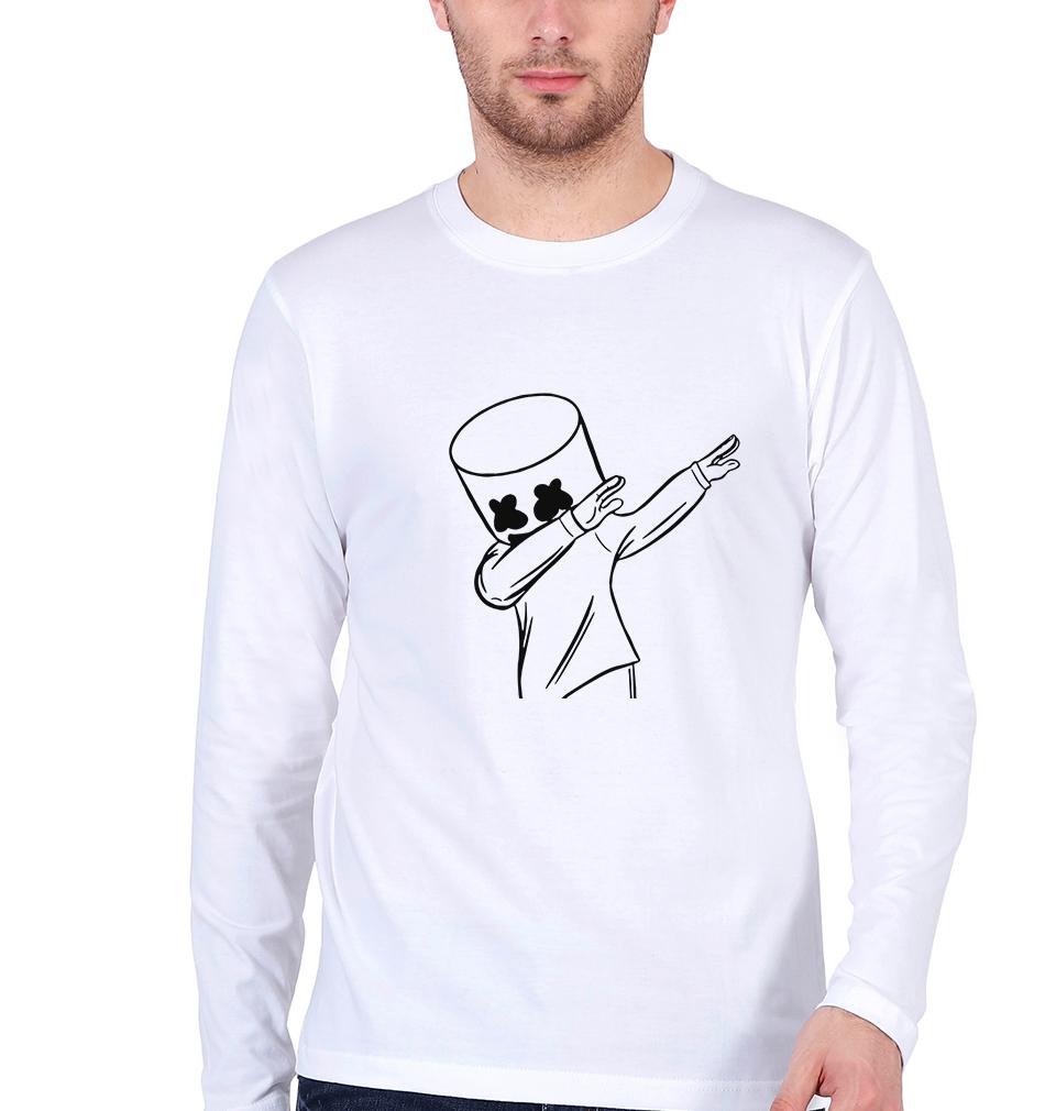 Dab Marshmello Full Sleeves T-Shirt For Men-FunkyTeesClub - FunkyTeesClub