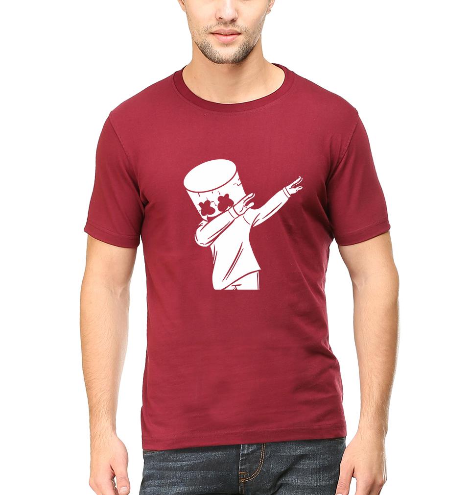 Dab Marshmello Half Sleeves T-Shirt For Men-FunkyTeesClub - FunkyTeesClub