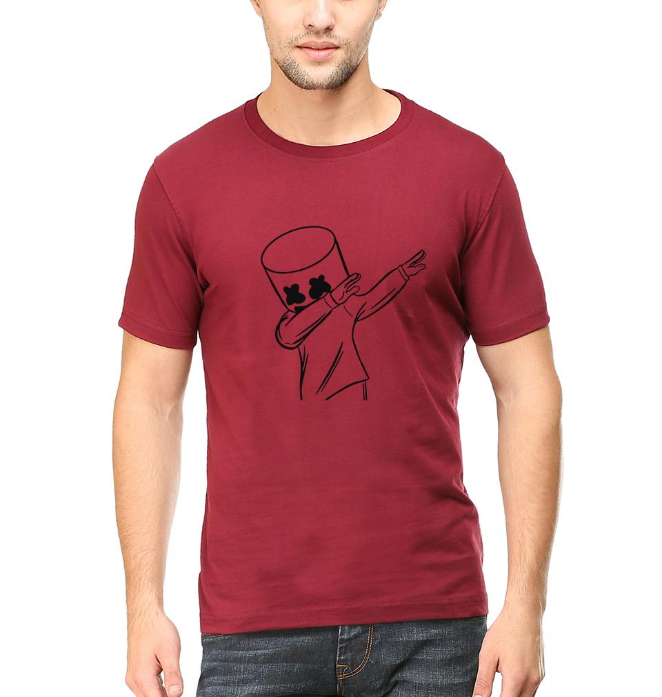 Dab Marshmello Half Sleeves T-Shirt For Men-FunkyTeesClub - FunkyTeesClub