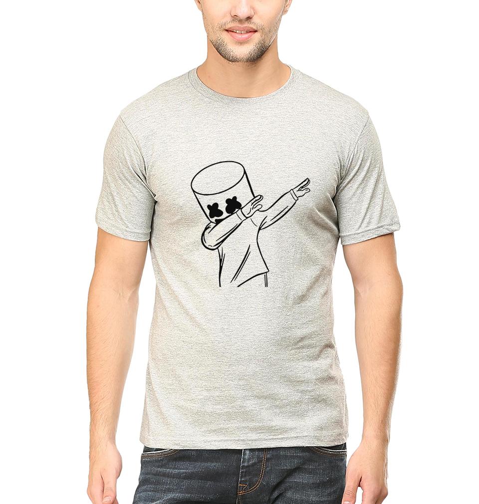 Dab Marshmello Half Sleeves T-Shirt For Men-FunkyTeesClub - FunkyTeesClub