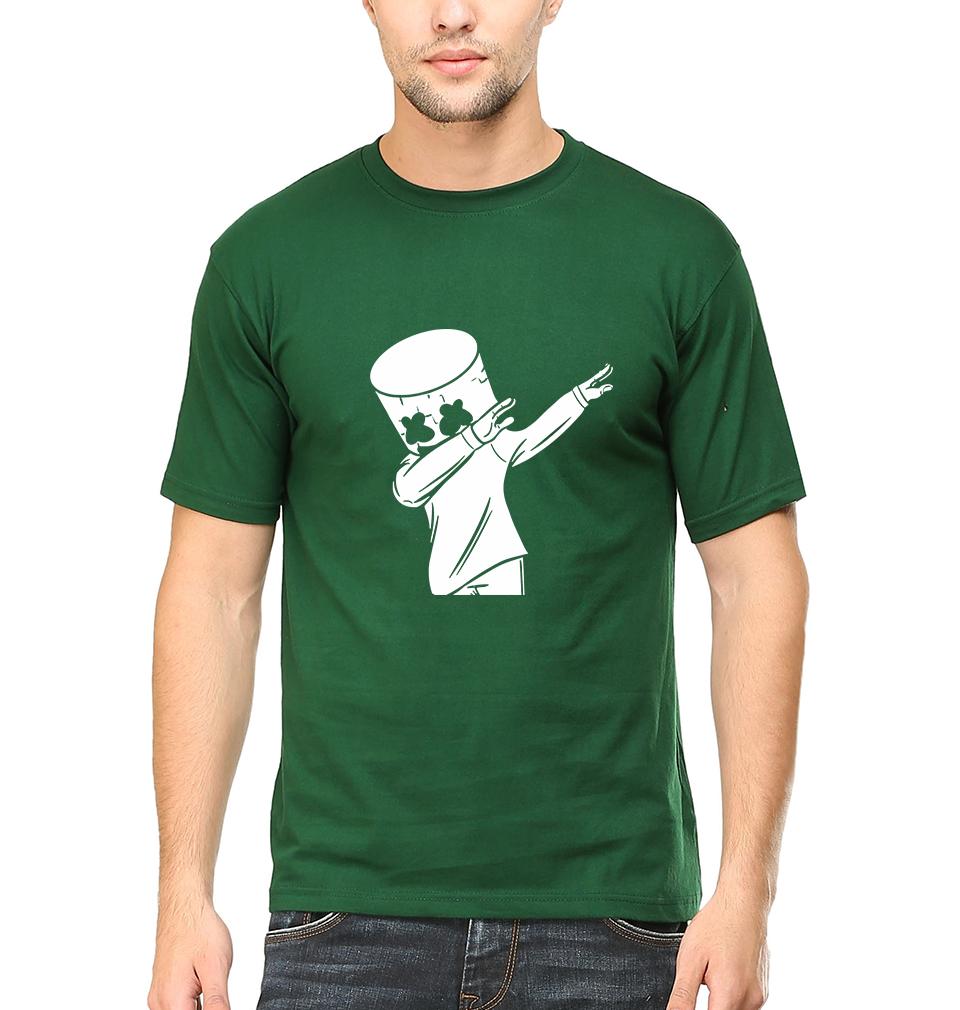 Dab Marshmello Half Sleeves T-Shirt For Men-FunkyTeesClub - FunkyTeesClub