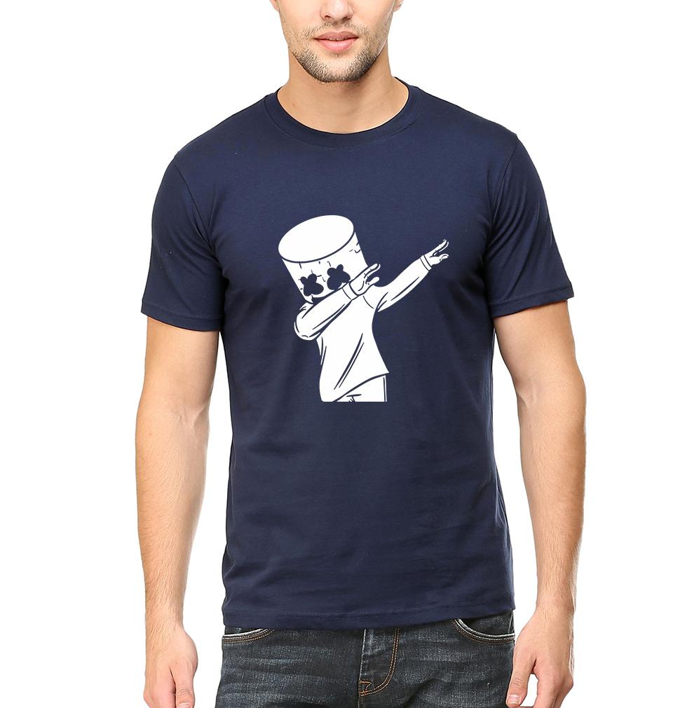 Dab Marshmello Half Sleeves T-Shirt For Men-FunkyTeesClub - FunkyTeesClub